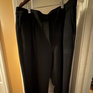 🖤 Banana Republic Pleated Wide-Leg Trousers – Black – Size 18P 🖤